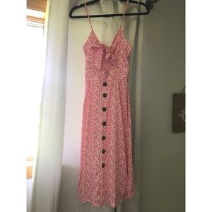 Keyhole tie front summer dress